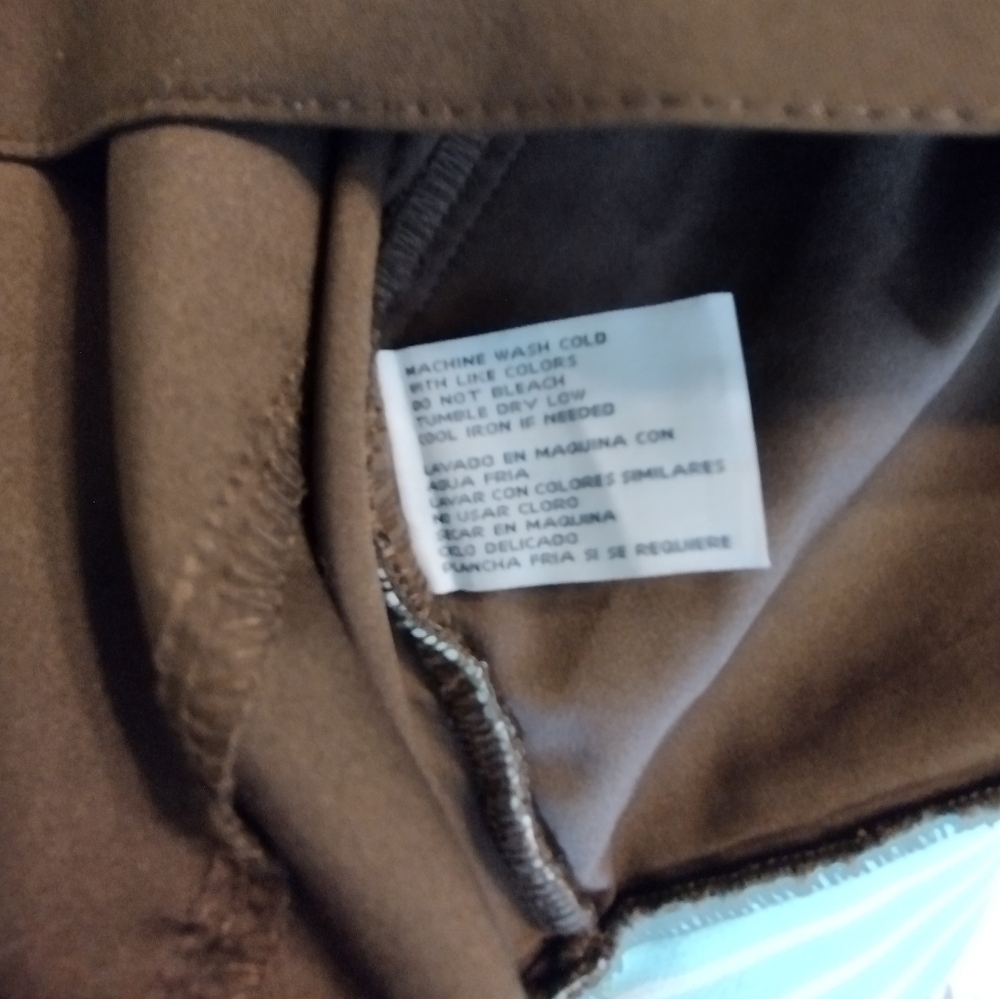 EUC Izod Movement Brown Jacket with Light Blue Accents Zip Up Lightweight XL - Picture 7 of 7
